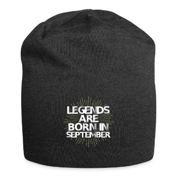Geburtstag - Jersey-Beanie - Anthrazit - Vorne