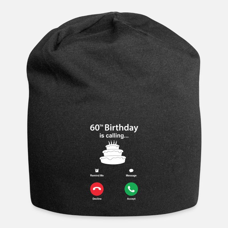60. Geburtstag - Jersey-Beanie - Schwarz