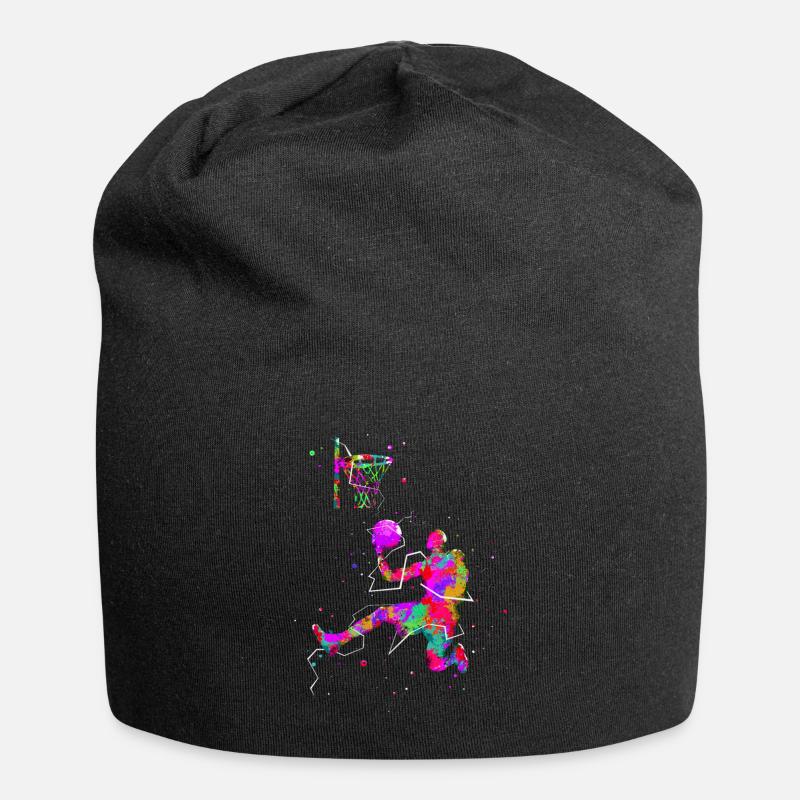 Panier de basket - Bonnet en jersey - noir
