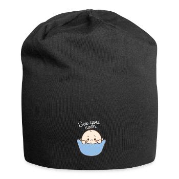 Announcement pregnancy become mother - Jersey Beanie - black - Front