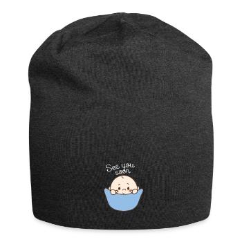 Announcement pregnancy become mother - Jersey Beanie - charcoal grey - Front