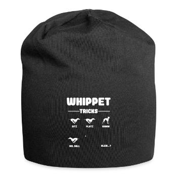 Whippet Tricks , Lévriers Idées cadeaux - Bonnet en jersey - noir - Devant