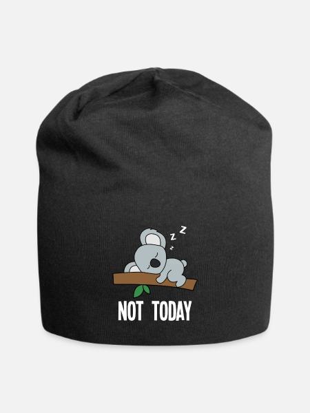 Not Today Koala - Jersey Beanie - black