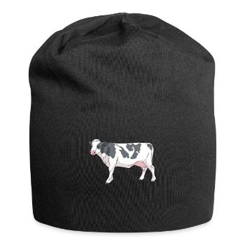 Comic Kuh mit flecken - Jersey-Beanie - Schwarz - Vorne