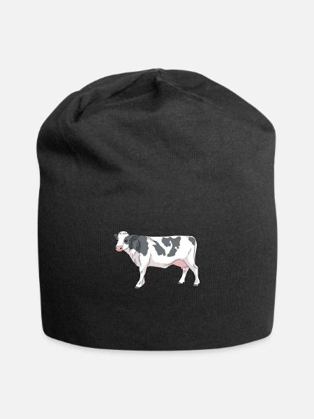 Comic Kuh mit flecken - Jersey-Beanie - Schwarz