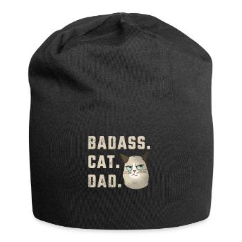 Badass Cat Dad - Bonnet en jersey - noir - Devant