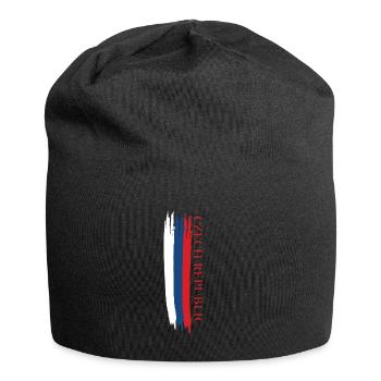 Czech Republic sketched national colours - Jersey Beanie - black - Front
