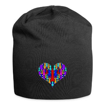 Schach Liebe - Jersey-Beanie - Schwarz - Vorne