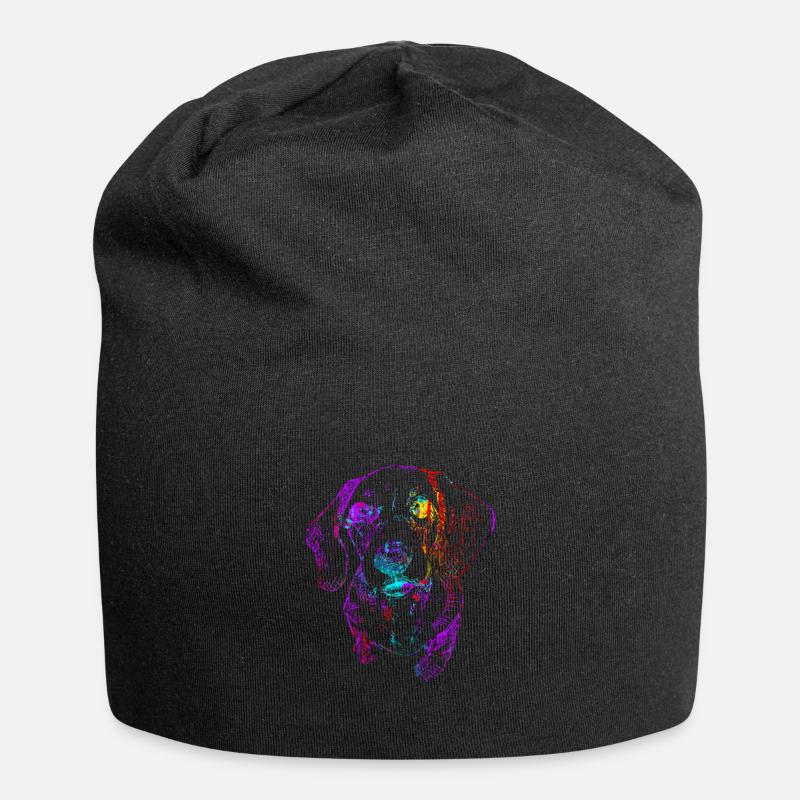 Dackel - Jersey-Beanie - Schwarz