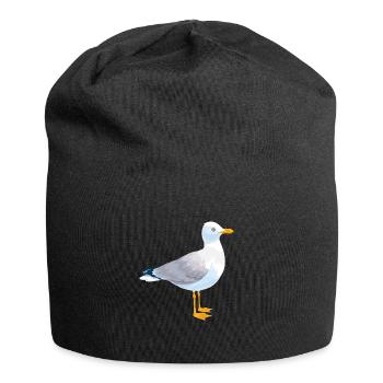 Tshirt mouettes oiseaux de mer - Bonnet en jersey - noir - Devant