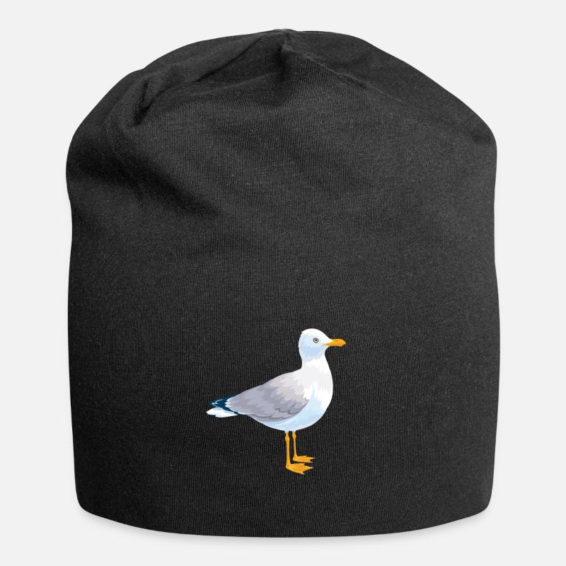 Möwen Seevögel Tshirt - Jersey-Beanie - Schwarz