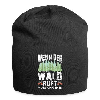 WENN DER WALD RUFT MUSS ICH GEHEN - Jersey-Beanie - Schwarz - Vorne