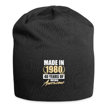 1980 40th birthday 40 years bday gift - Jersey Beanie - black - Front