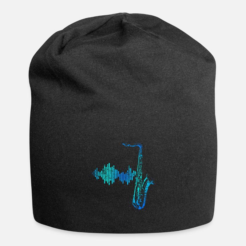 Saxophon musicien jazz - Bonnet en jersey - noir