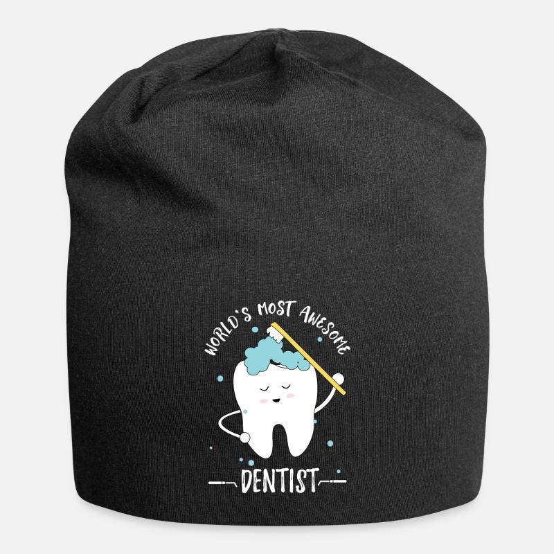 Weltbester Zahnarzt - Jersey-Beanie - Schwarz