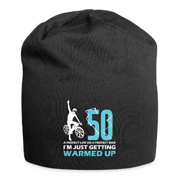 Radfahrer 50. Geburtstag - Jersey-Beanie - Schwarz - Vorne