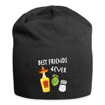 Tequila Zitrone Salz Beste Freunde Trinkteam - Jersey-Beanie - Schwarz - Vorne