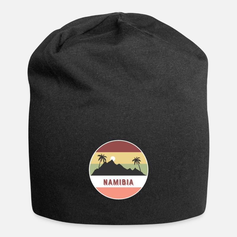 namibia Retro Land und Länder - Jersey-Beanie - Schwarz