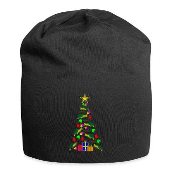 Turtle Christmas Tree - Jersey Beanie - black - Front