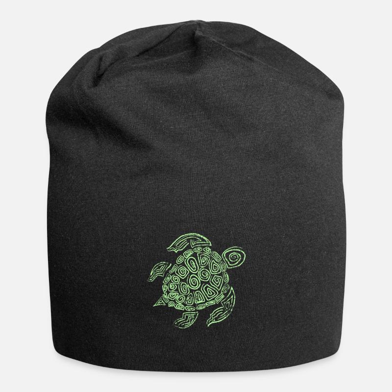 Schildkröte Umweltschutz - Jersey-Beanie - Schwarz