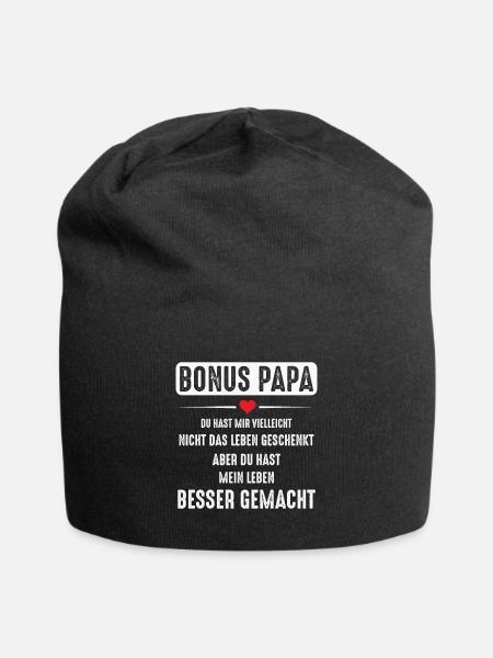Der Bonuspapa - Jersey-Beanie - Schwarz