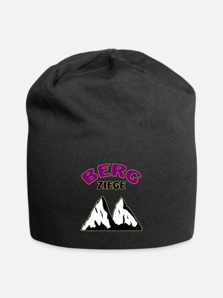 Berge Berg Ziege - Jersey-Beanie - Schwarz