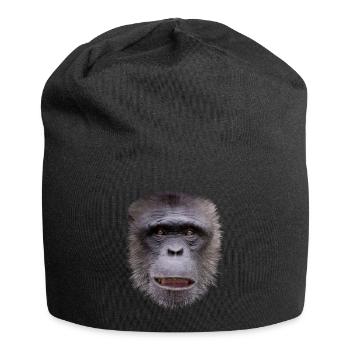 Costume de visage de singe cadeau drôle de singe animal - Bonnet en jersey - noir - Devant