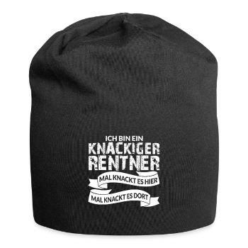 ICH BIN EIN KNACKIGER RENTNER - Jersey-Beanie - Schwarz - Vorne
