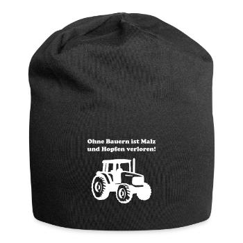 Bauern Malz und Hopfen verloren - Jersey-Beanie - Schwarz - Vorne