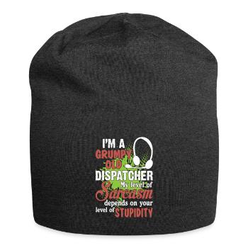 Grumpy Old Dispatcher My Sarcasm Depends On Your - Jersey-Beanie - Anthrazit - Vorne