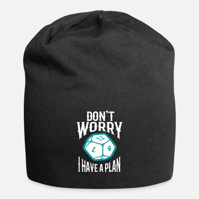 Don't Worry I Have A Plan Roleplayer Pen & Paper - Jersey Beanie - black