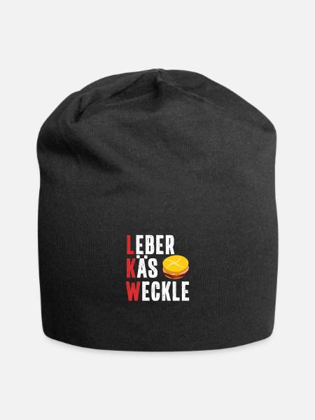 LKW Leberkas schwäbisch Leberkäse Schwaben - Jersey-Beanie - Schwarz