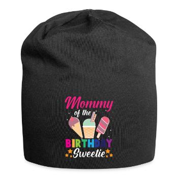 Anniversaire maman crème glacée princesse enfant - Bonnet en jersey - noir - Devant