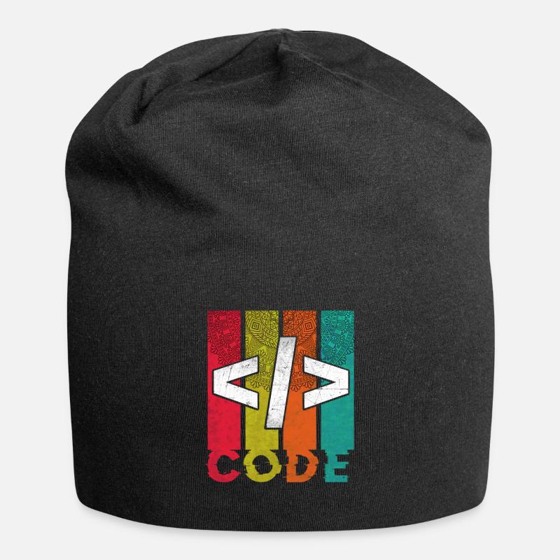 Code design - Jersey Beanie - black