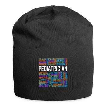 Kinderarzt Worte - Jersey-Beanie - Schwarz - Vorne