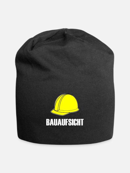 Bauaufsicht - Jersey-Beanie - Schwarz