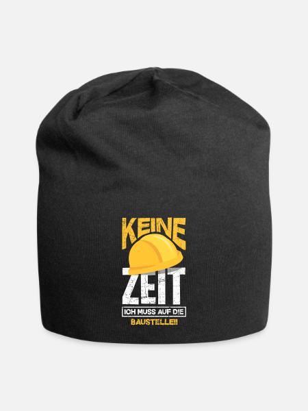 Bauherr Bauherrin Architekt Baurbeiter Baustelle - Jersey-Beanie - Schwarz