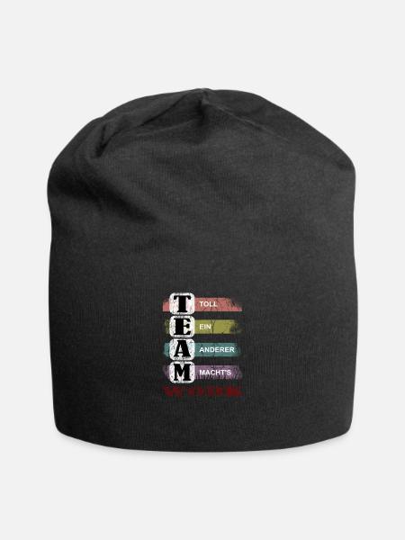 Teamwork lustiger Büro Spruch, Teamevent - Jersey-Beanie - Schwarz
