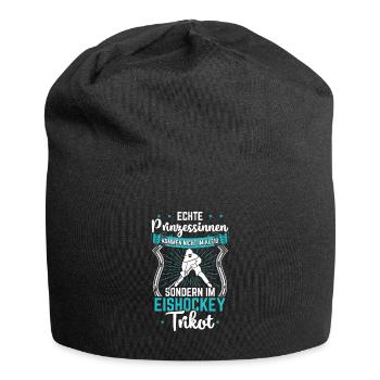 Eishockey Prinzessin Ice Hockey Trikot Spruch Frau - Jersey-Beanie - Schwarz - Vorne