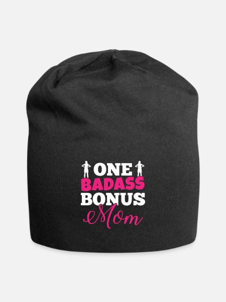 One Badass Bonus Mom Stepmom Shirt - Bonnet en jersey - noir
