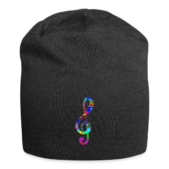 Notes de musique Clef - Bonnet en jersey - charbon - Devant