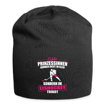 Eishockey Prinzessin Ice Hockey Trikot Spruch Frau - Jersey-Beanie - Schwarz - Vorne
