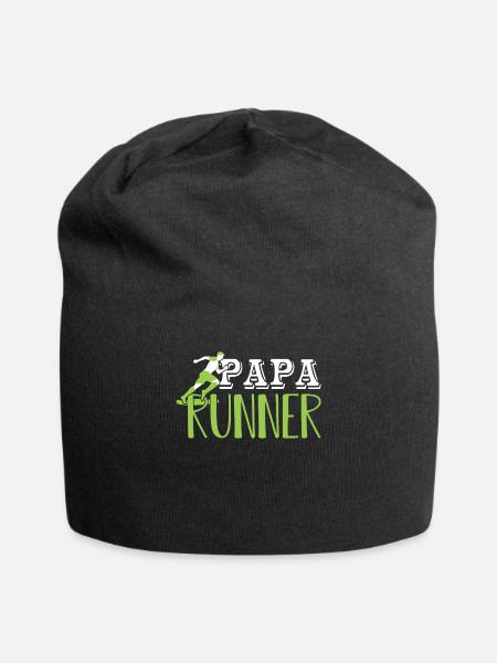 Papa Runner Coureur Running Cadeau - Bonnet en jersey - noir