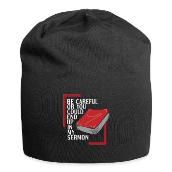 Le pasteur drôle de cadeau - Bonnet en jersey - noir - Devant