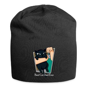 Best cat daddy father in the world cat design - Jersey Beanie - black - Front