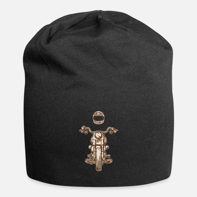 moto - Bonnet en jersey - noir