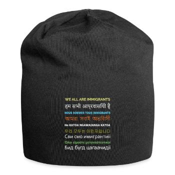 We are all immigrants - Jersey Beanie - black - Front