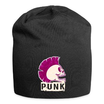 Punk Musik Einhorn Girl Punker Rock Anarchie - Jersey-Beanie - Schwarz - Vorne