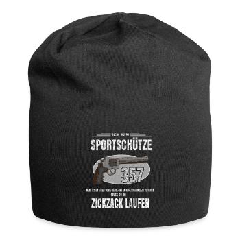 Sportschütze Spruch lustige witzige Spruch - Jersey-Beanie - Schwarz - Vorne
