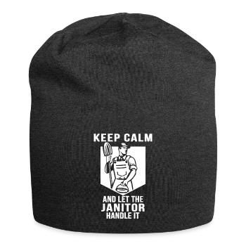 Cleaning specialist cleaner janitor - Jersey Beanie - charcoal grey - Front